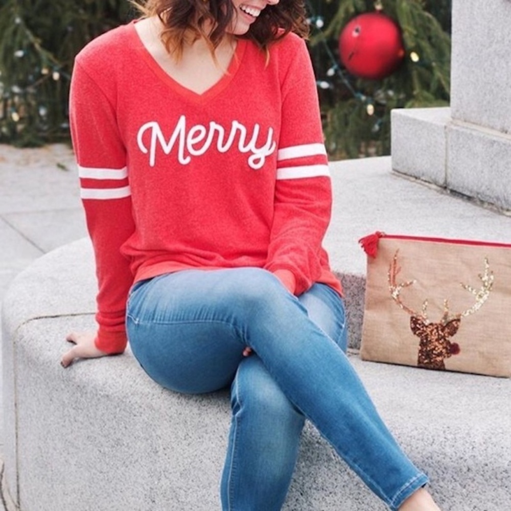 Wildfox Merry Baggy Beach Christmas Sweater